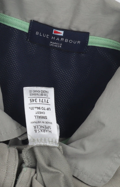 Marks and Spencer Men's Beige Polo Shirt, Size S