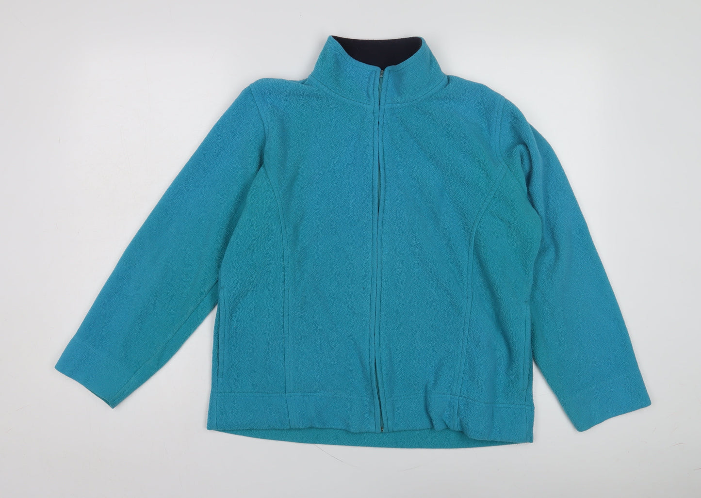 EVM Women's Blue Fleece Jacket, Size M, Full Zip