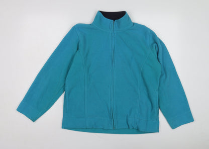 EVM Women's Blue Fleece Jacket, Size M, Full Zip