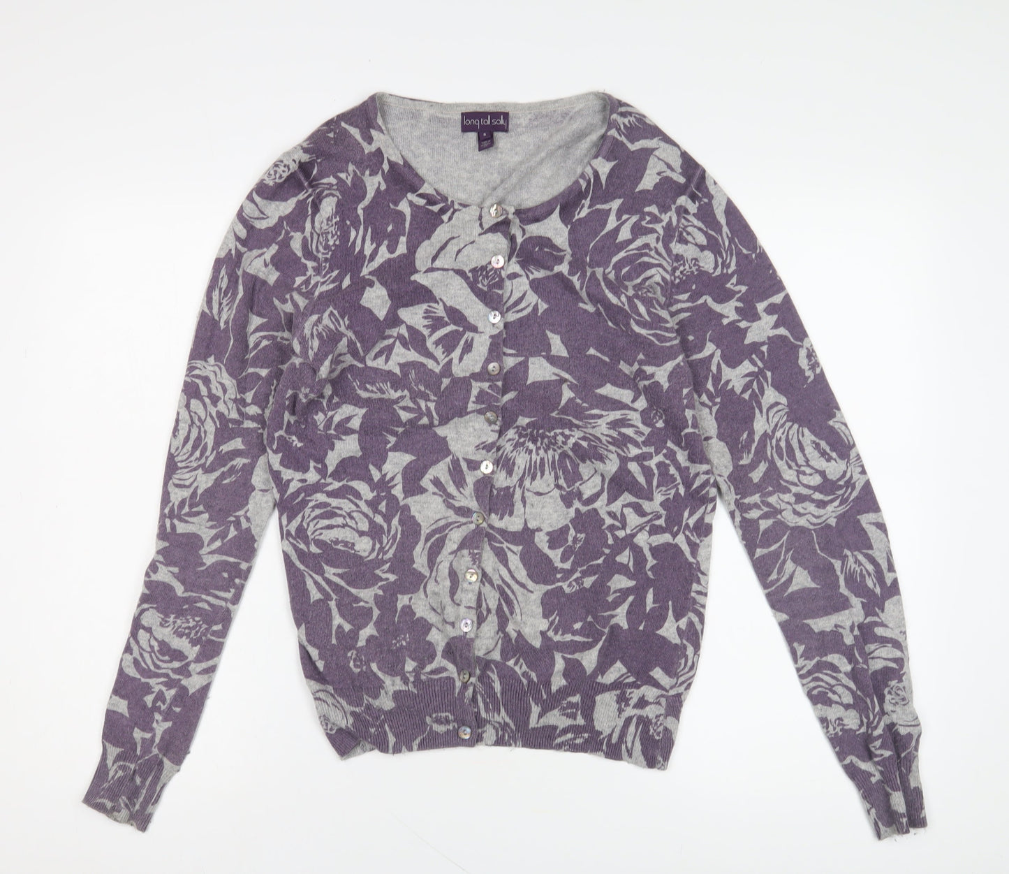 Long Tall Sally Women's Purple Floral Cardigan S