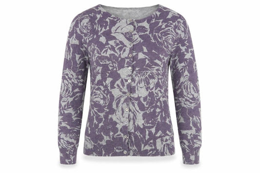Womens UK Size S Long Tall Sally Purple Cardigan Jumper