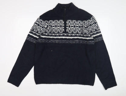 Livergy Men's Blue Geometric Jumper M