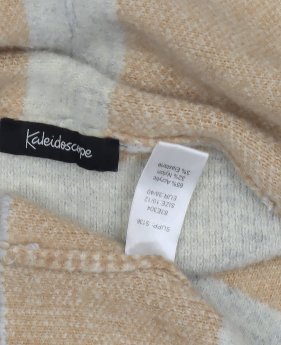 Kaleidoscope Women's Beige 3/4 Sleeve Cardigan Size 12