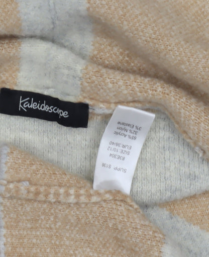 Kaleidoscope Women's Beige 3/4 Sleeve Cardigan Size 12