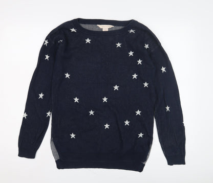 Womens UK Size 8 Mauvette Blue Pullover Jumper