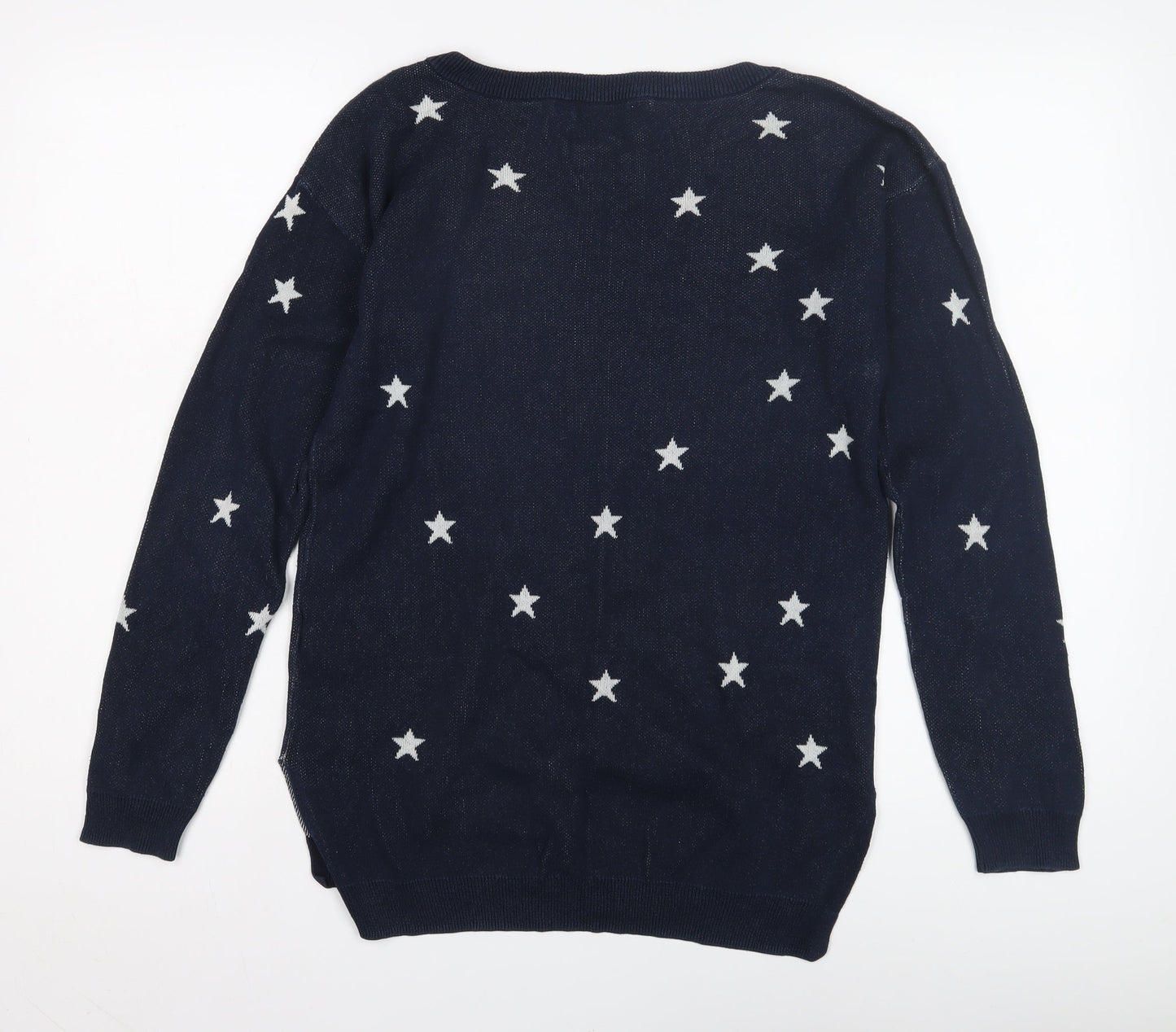 Womens UK Size 8 Mauvette Blue Pullover Jumper