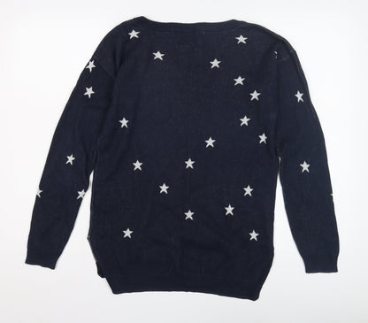 Womens UK Size 8 Mauvette Blue Pullover Jumper