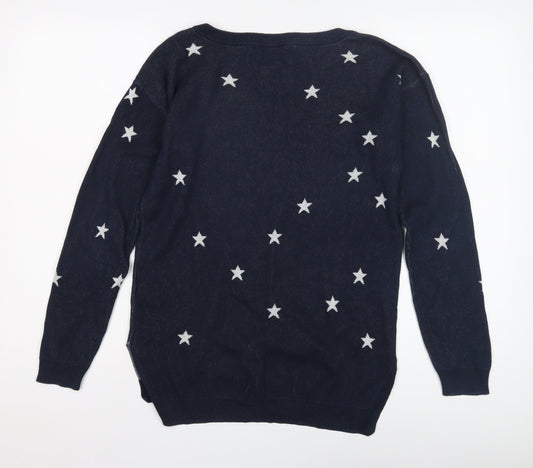 Womens UK Size 8 Mauvette Blue Pullover Jumper