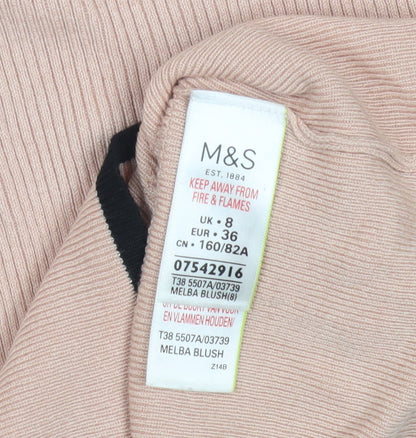 Womens UK Size 8 Marks and Spencer Pink Pullover Jumper