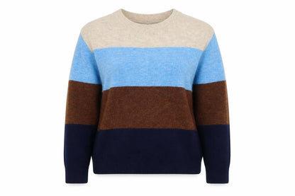 H&M Women’s Multicoloured Stripe Pullover Jumper - L
