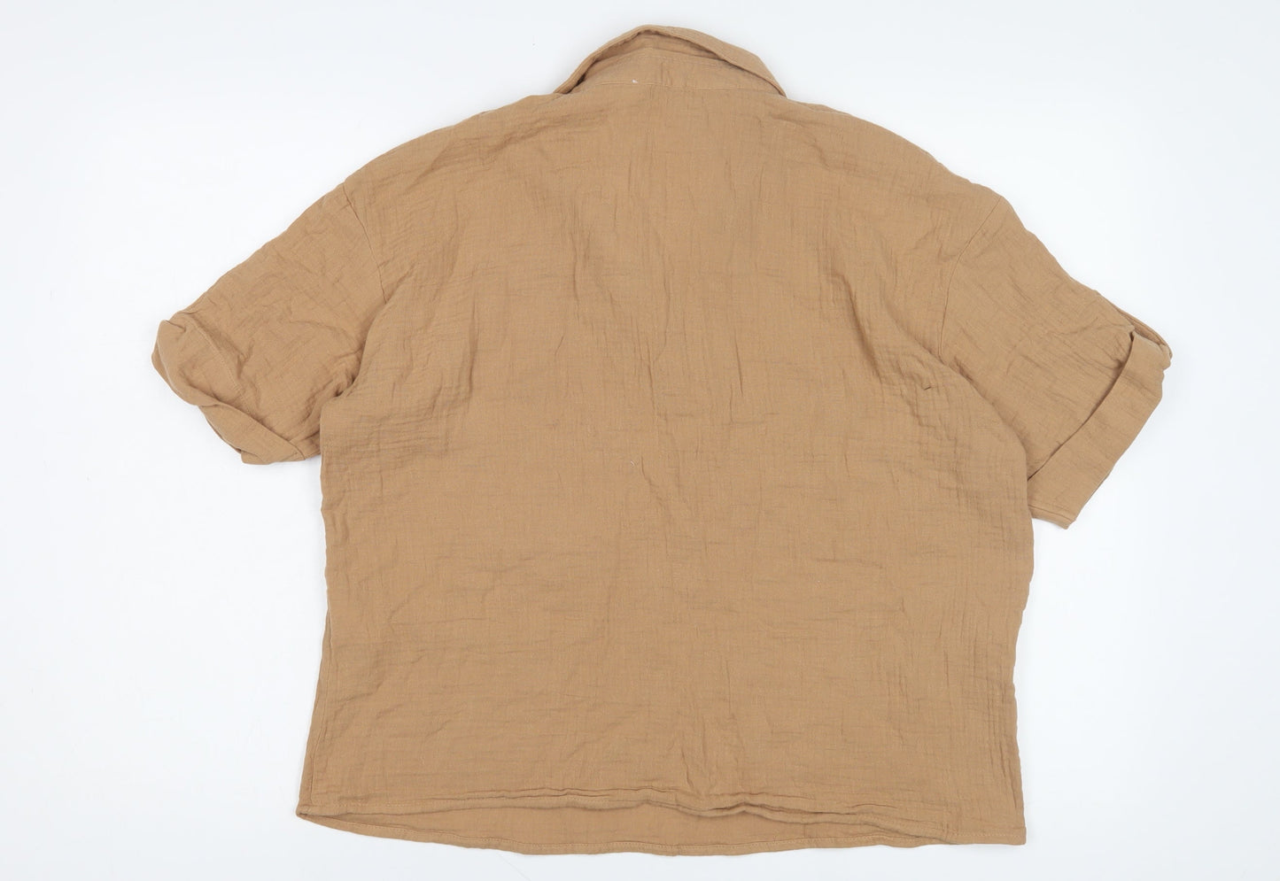 Womens UK Size M JDY Brown Basic Polo