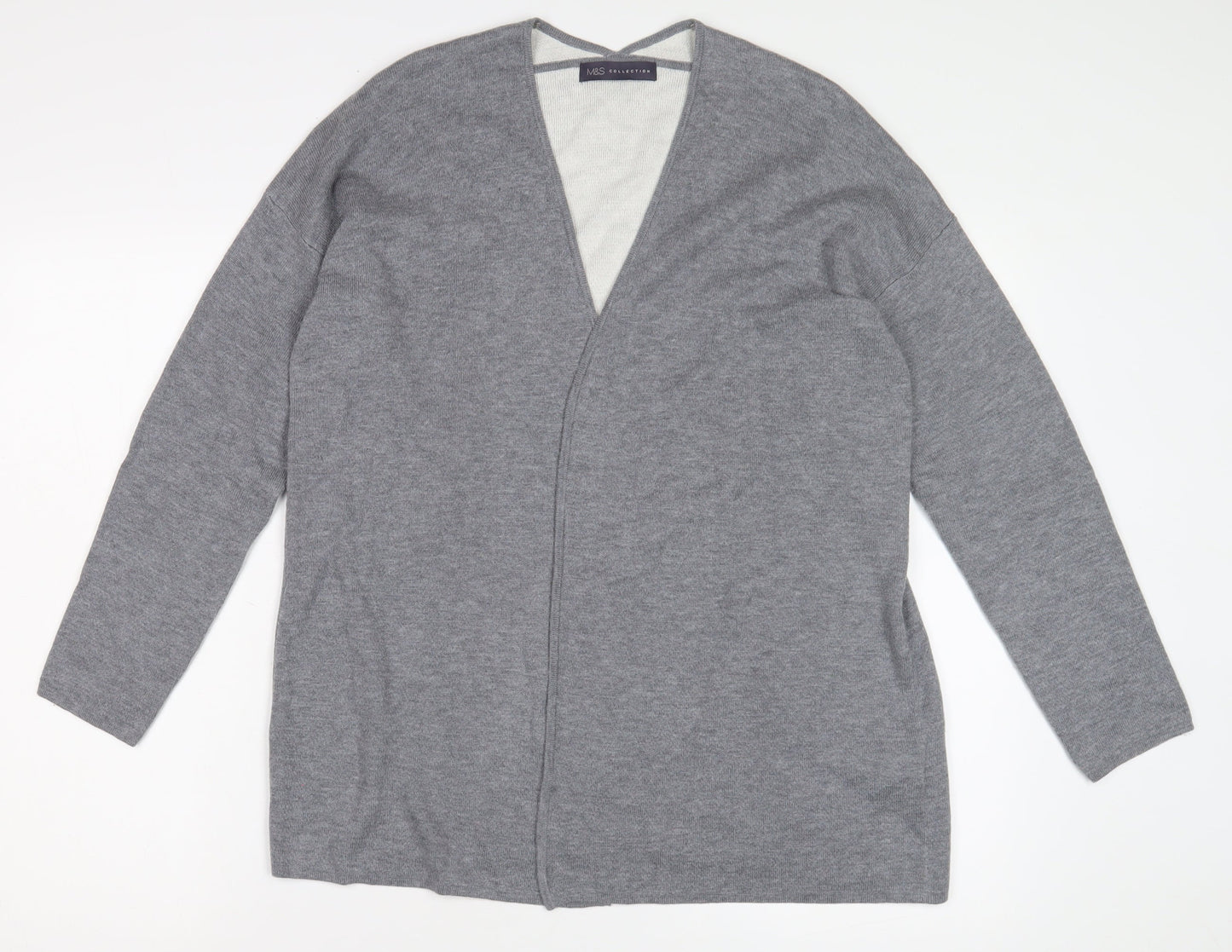 Womens UK Size 12 Marks and Spencer Grey Cardigan Jumper