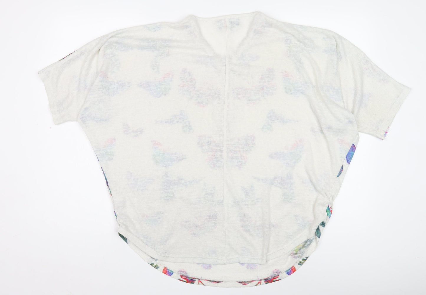 Womens UK Size M Apricot Multicoloured Basic Blouse