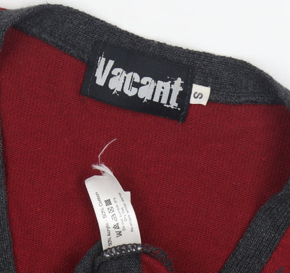 Vacant Men's Red Cardigan Jumper S Size Stars