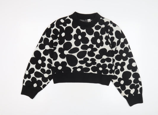 Womens UK Size S H&M Black Pullover Jumper