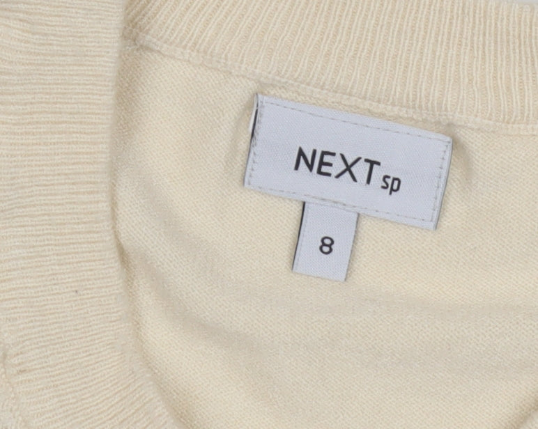 Womens UK Size 8 NEXT Beige Pullover Jumper