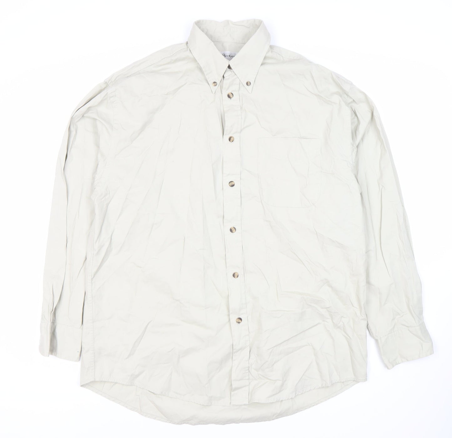 Mens UK Collar Size M Berkeley Smart Beige  Dress Shirt