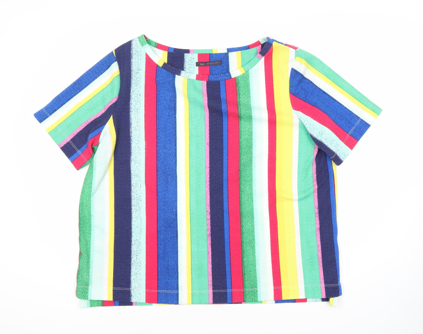 Womens UK Size 18 Marks and Spencer Multicoloured Basic T-Shirt
