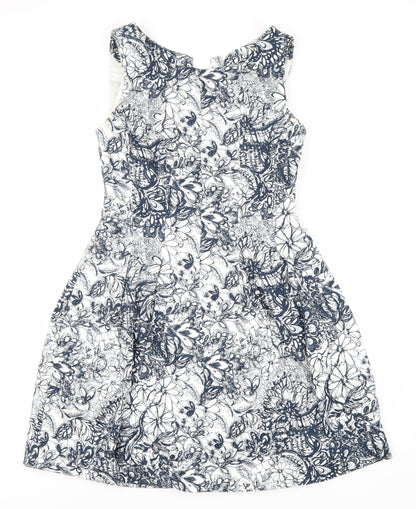 Zara Basic Women's Multicoloured Floral A-Line Dress