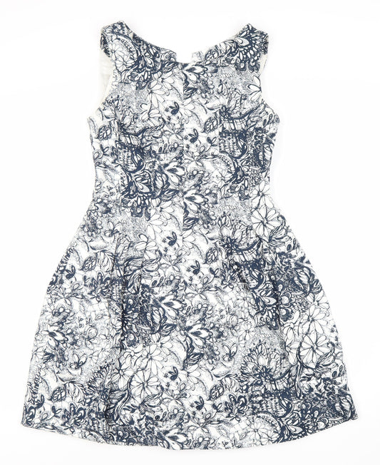 Zara Basic Women's Multicoloured Floral A-Line Dress