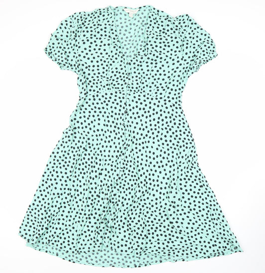 M&S Women's Polka Dot Viscose Dress