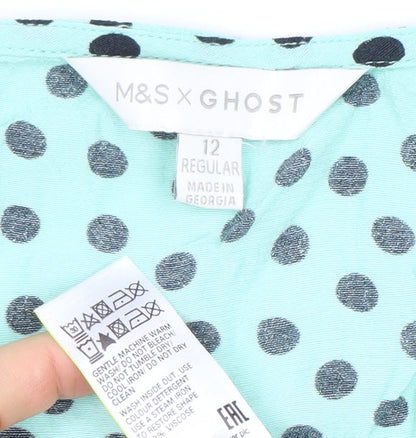 M&S Women's Polka Dot Viscose Dress