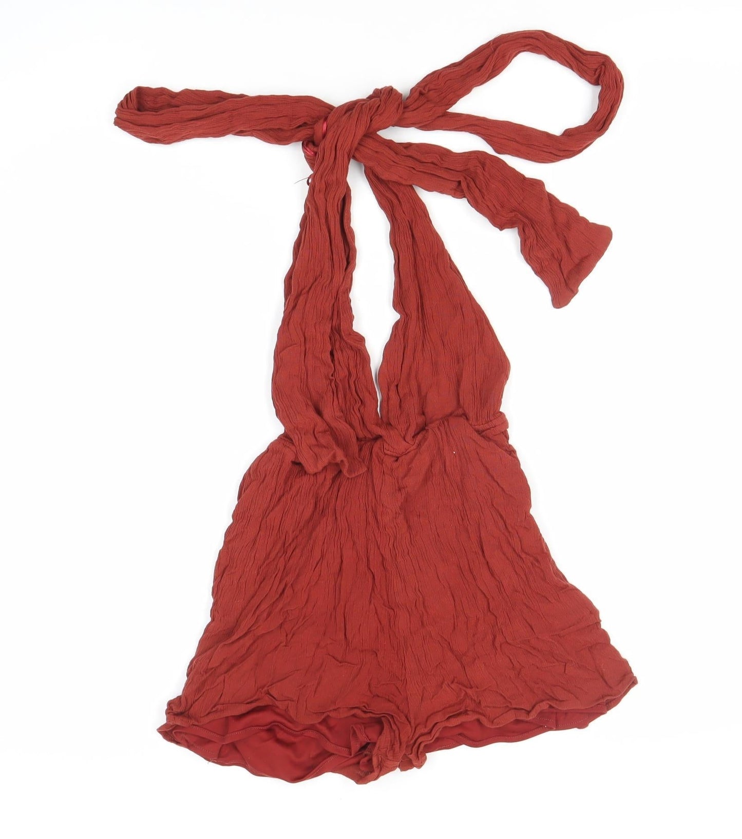 Pull&Bear Women's Red Halter Playsuit S