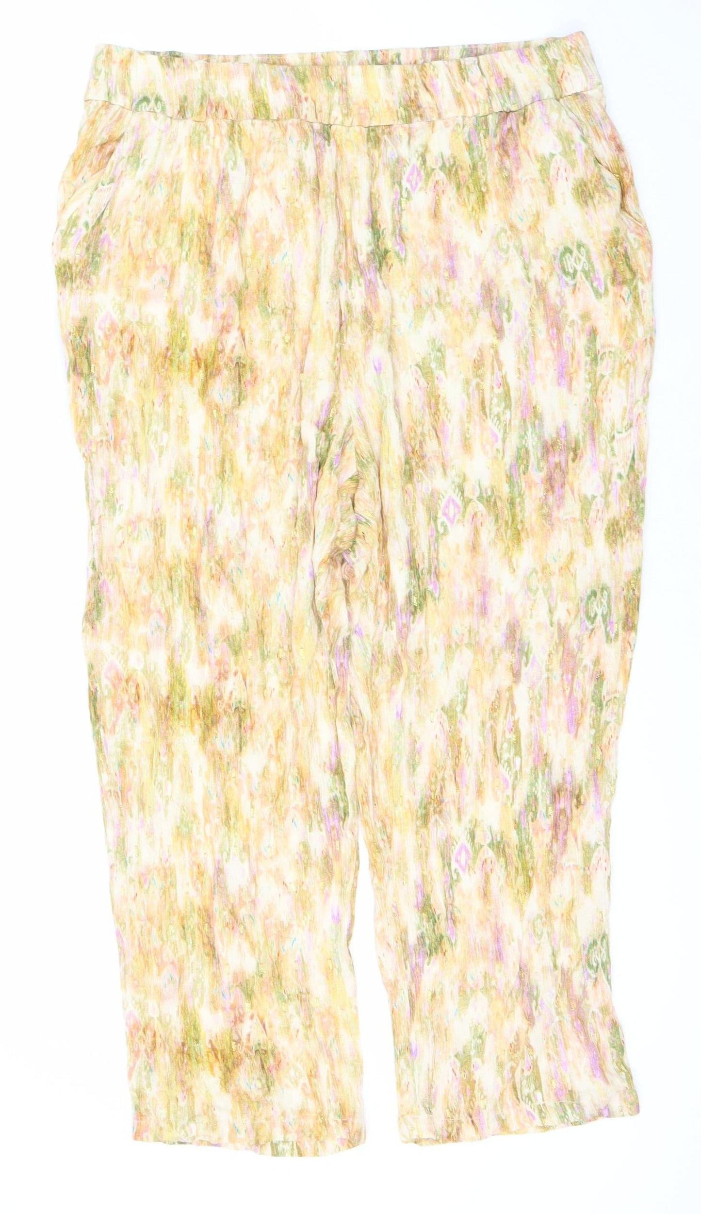 Womens UK Size XL Zara  Casual Multicoloured Trousers