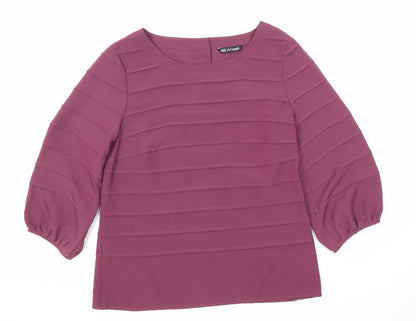 Womens UK Size 10 Marks and Spencer Purple Basic Blouse