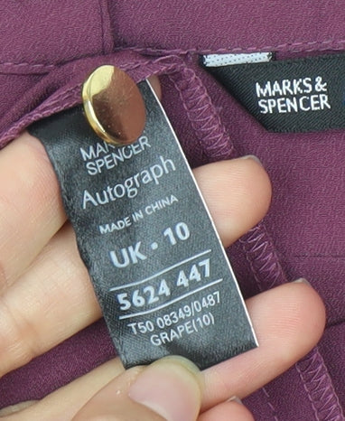 Womens UK Size 10 Marks and Spencer Purple Basic Blouse
