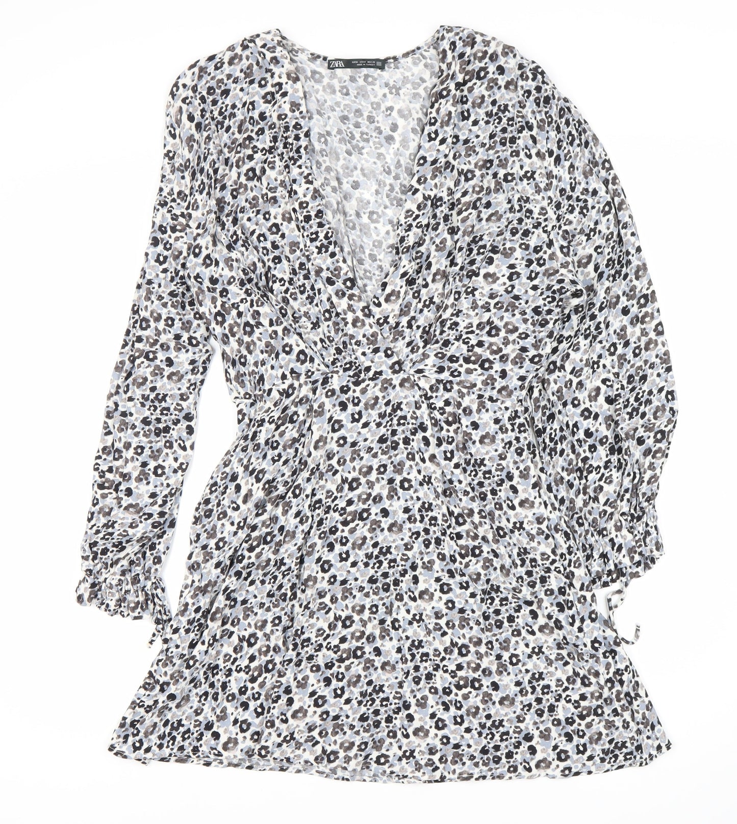 Zara Women's Multicoloured Animal Print A-Line Dress