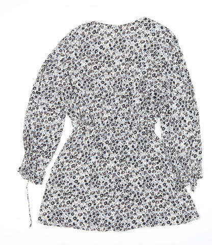 Zara Women's Multicoloured Animal Print A-Line Dress