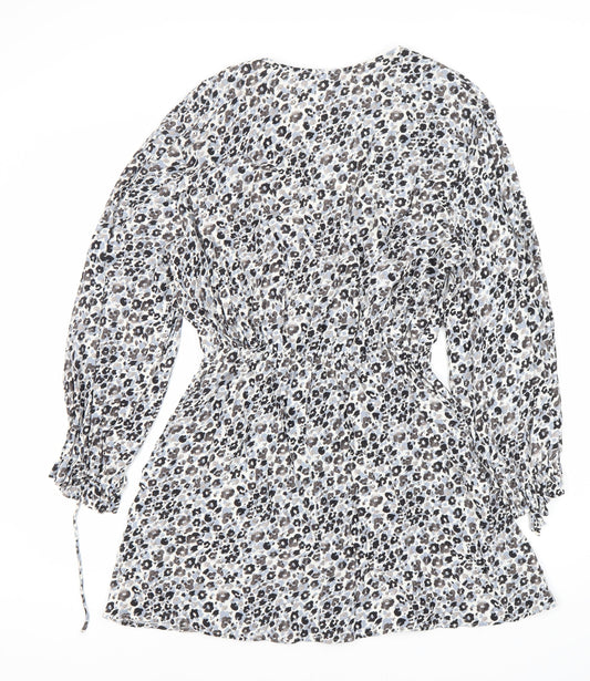 Zara Women's Multicoloured Animal Print A-Line Dress