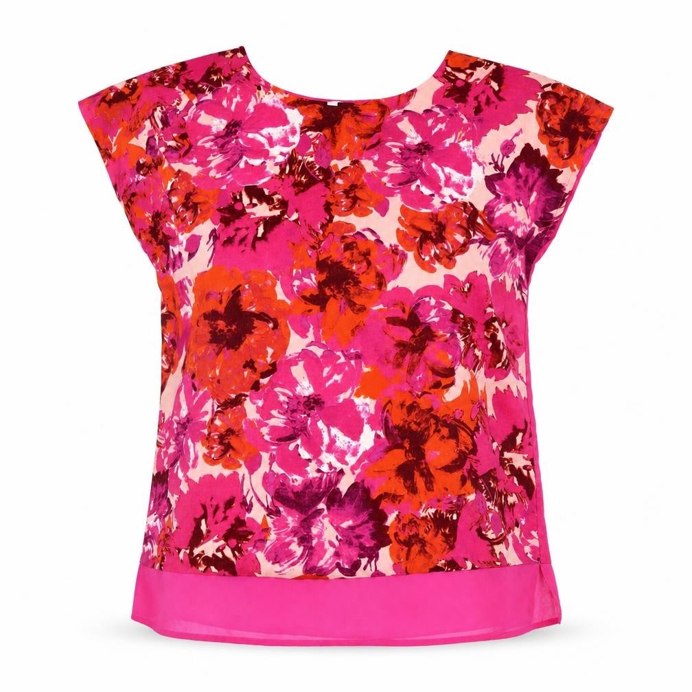 Womens UK Size 14 Julipa Multicoloured Basic Blouse