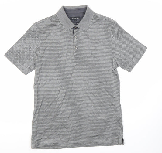 Marks and Spencer Men’s Grey Check Polo Shirt S