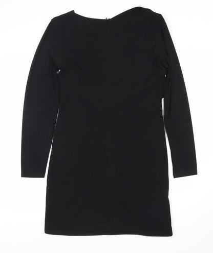 Zara Women's Black Sheath Dress XL Ruched