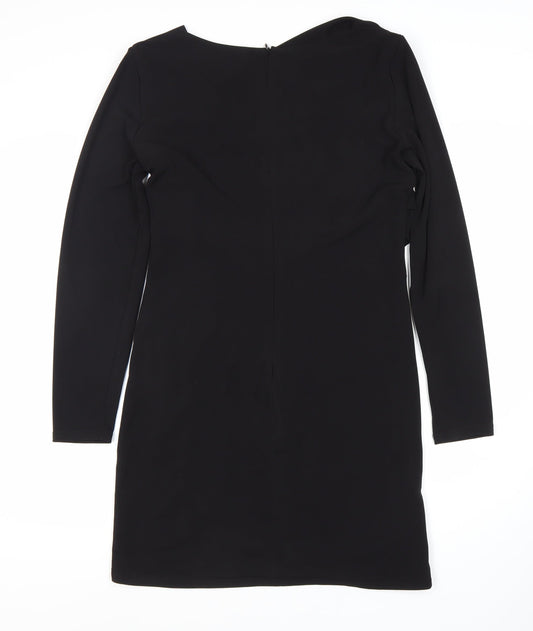Zara Women's Black Sheath Dress XL Ruched