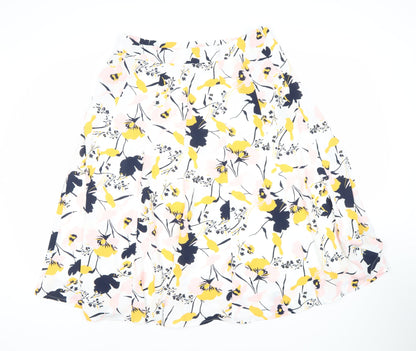 Damart Women's Multicoloured A-Line Floral Skirt Size 14