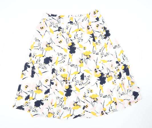 Damart Women's Multicoloured A-Line Floral Skirt Size 14