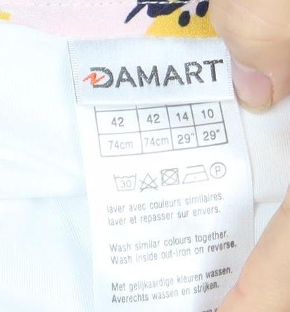 Damart Women's Multicoloured A-Line Floral Skirt Size 14