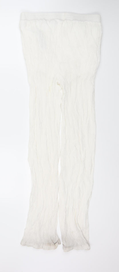 Bershka Women's White Trousers Size L