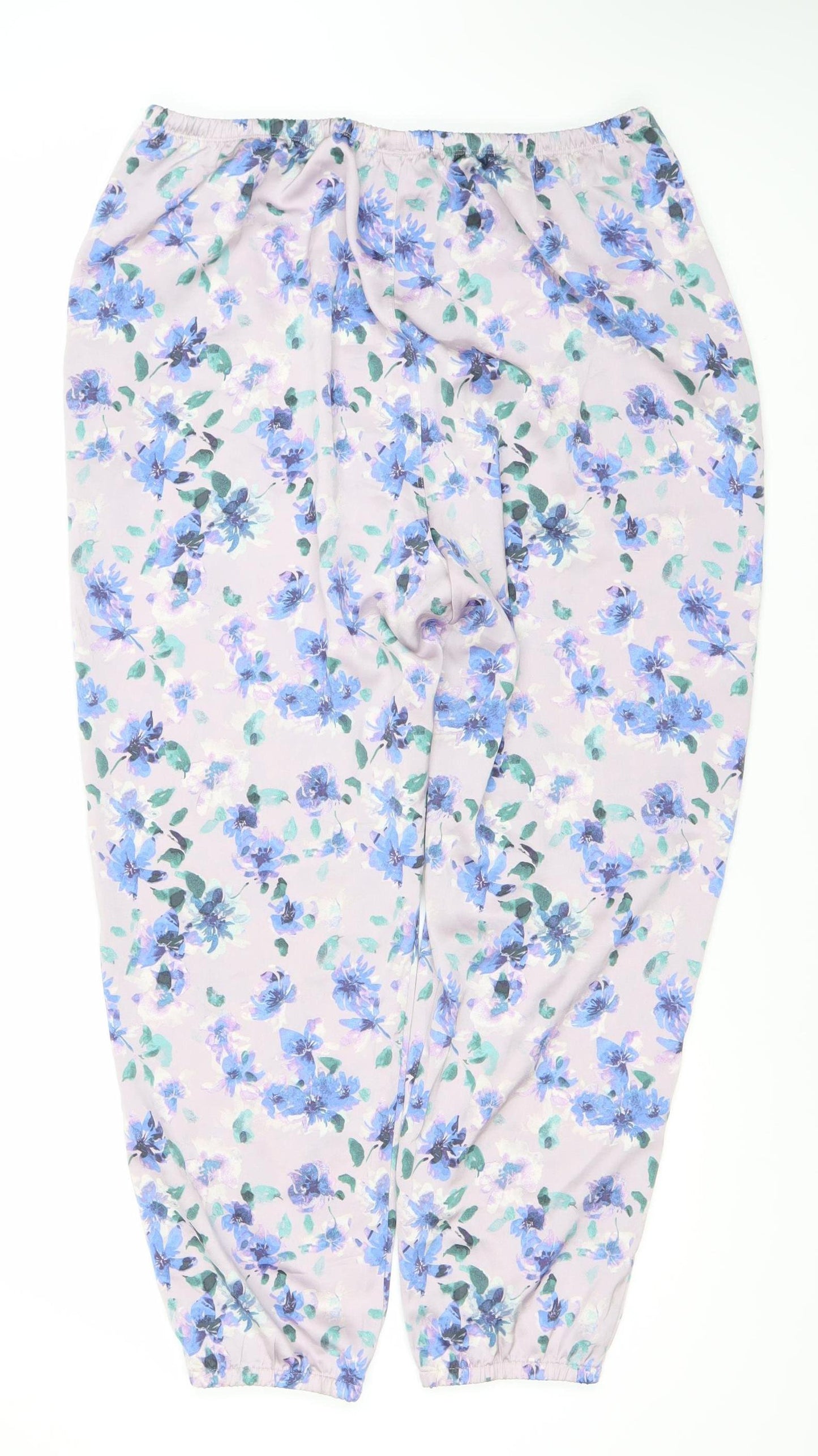 Womens UK Size 12 Uniqlo Relaxed Fit Harem Multicoloured Trousers