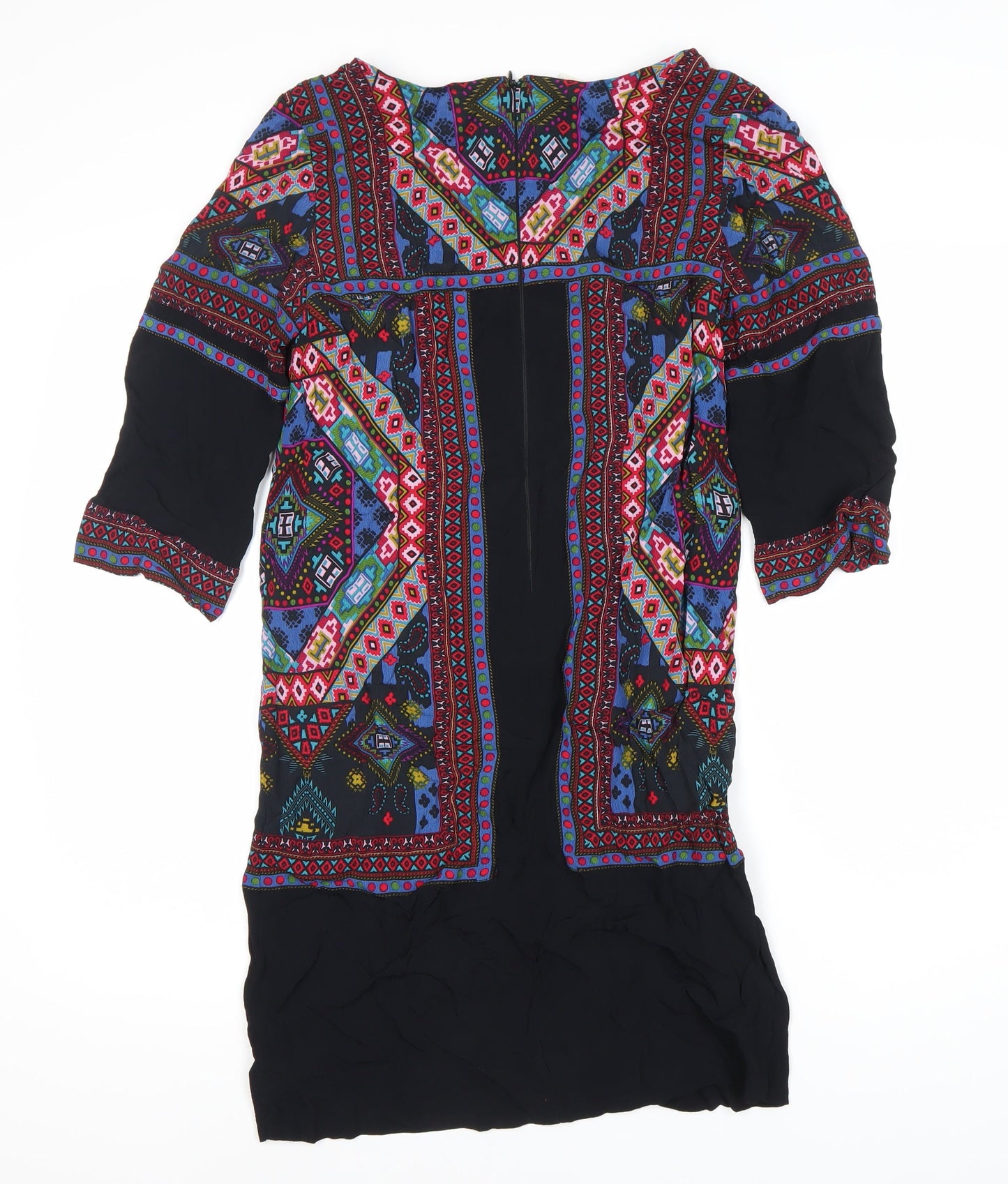 Monsoon Women's Multicoloured V-Neck Dress, Size 10