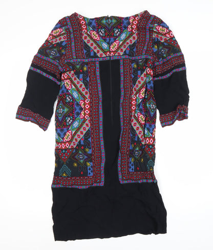 Monsoon Women's Multicoloured V-Neck Dress, Size 10