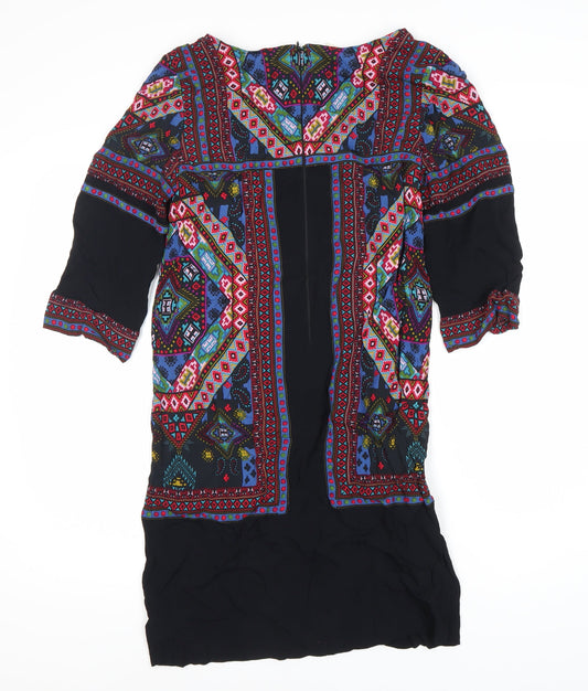 Monsoon Women's Multicoloured V-Neck Dress, Size 10