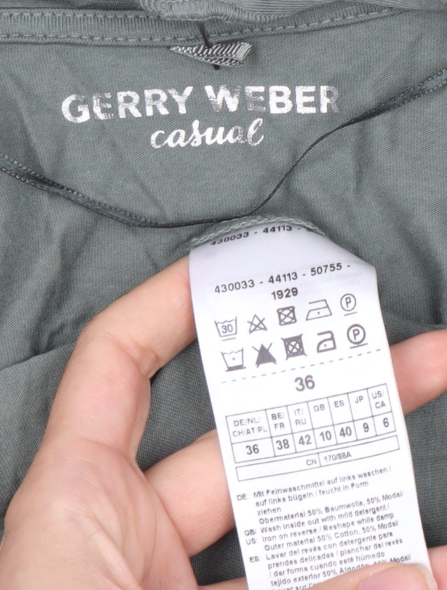 Womens UK Size 8 Gerry Weber Green Tunic Blouse