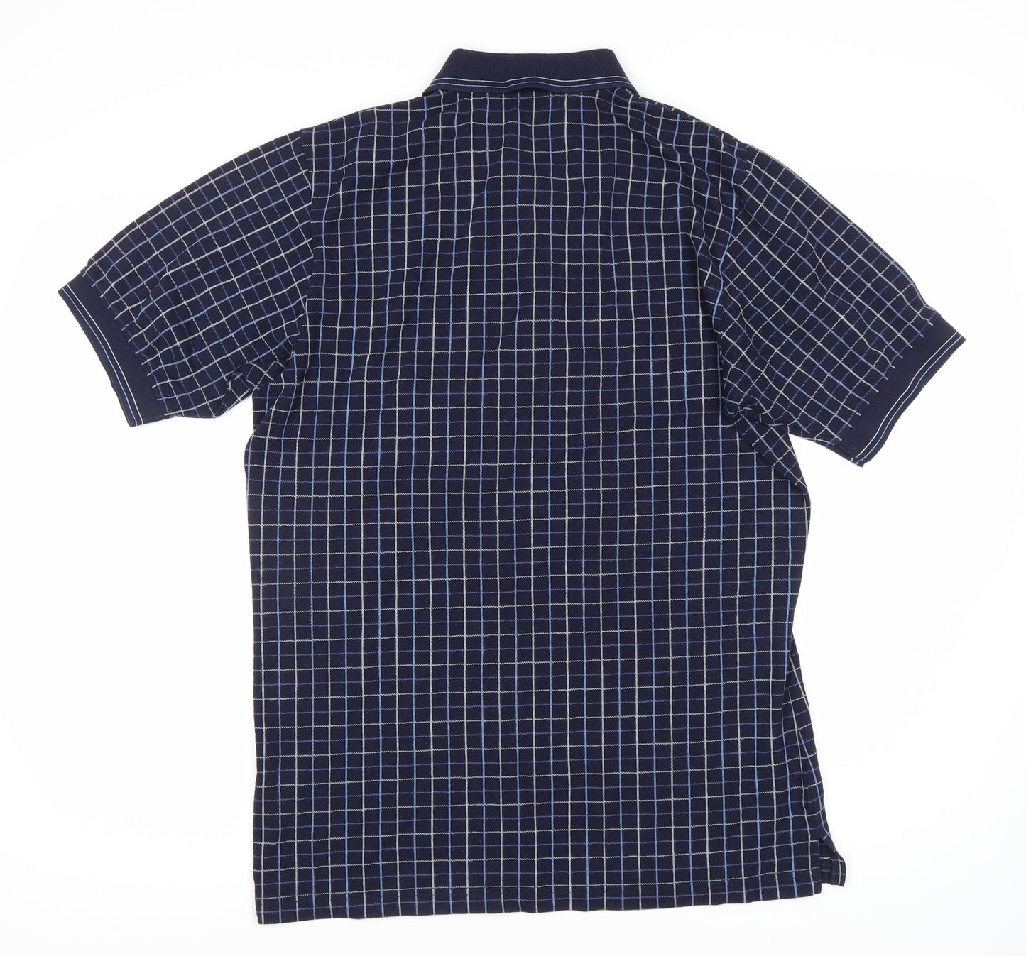 Pierre Cardin Men's Blue Check Polo Shirt M