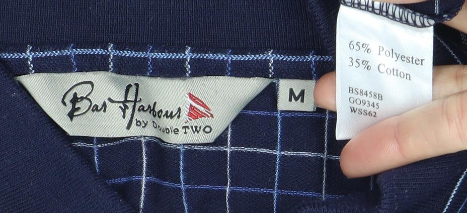 Pierre Cardin Men's Blue Check Polo Shirt M