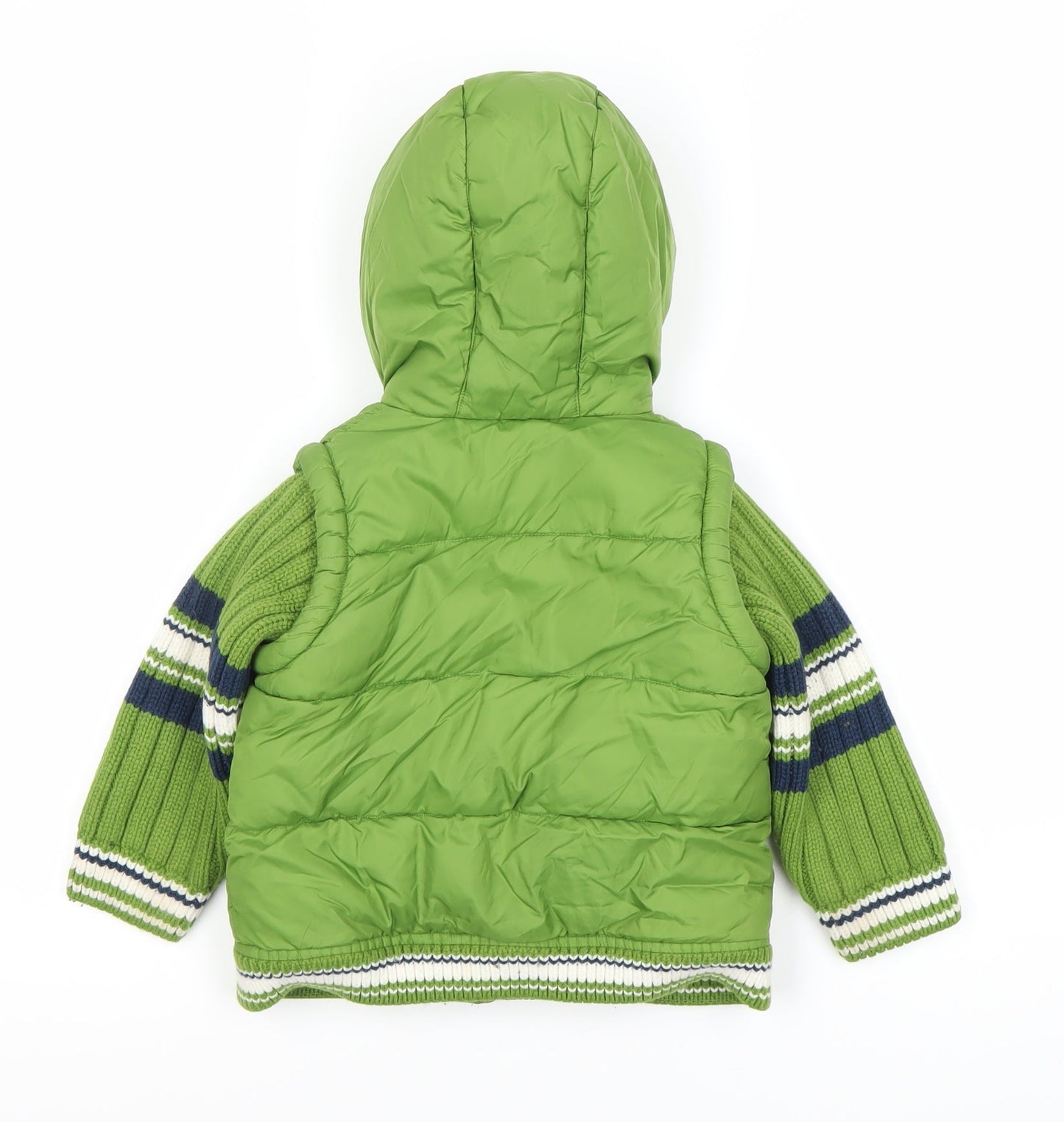Next Boys Green Puffer Jacket 9-10 Years Hooded Winter Coat