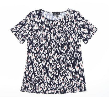 Womens UK Size 10 Saloos Blue Basic T-Shirt